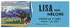 Lisa Brand Vintage Holtville Melon Crate Label