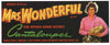 Mrs. Wonderful Brand Vintage Melon Crate Label
