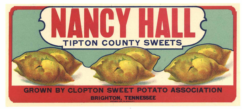 Nancy Hall Brand Vintage Yam Crate Label