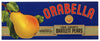Orabella Brand Lake County Pear Crate Label