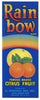 Rainbow Brand Vintage Eustis Florida Citrus Crate Label