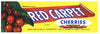 Red Carpet Brand Vintage Emmett Idaho Cherry Crate Label