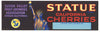 Statue Brand Vintage Suisun Cherry Crate Label