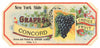 New York State Brand Vintage Grape Crate Label, Tivoli