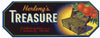 Treasure Brand Vintage Leesburg Florida Citrus Crate Label