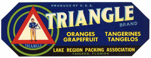 Triangle Brand Vintage Tavares Florida Citrus Crate Label