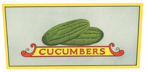 Stock Vintage Cucumbers Crate Label