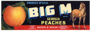 Big M Vintage Madison Georgia Crate Label