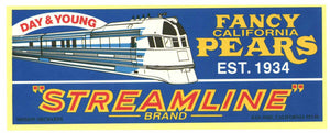 Streamline Brand Vintage Pear Crate Label