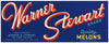 Warner Stewart Brand Vintage Yuma Arizona Melon Crate Label