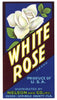 White Rose Brand Vintage Oviedo Florida Citrus Crate Label, strip