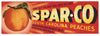 Spar-Co Brand Vintage Gramling South Carolina Peach Crate Label