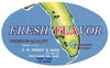 Fresh Flavor Brand Vintage Belle Glade Florida Vegetable Crate Label