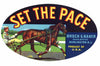Set The Pace Brand Vintage Burlington, New Jersey Produce Crate Label