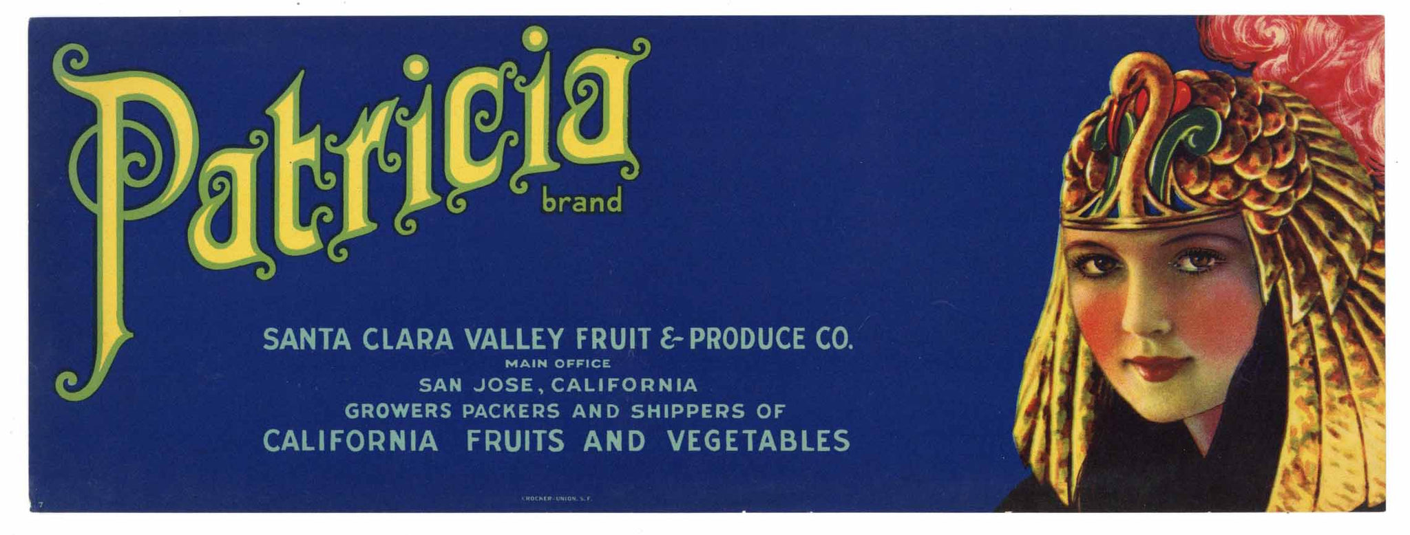 Patricia Brand Vintage Santa Clara Fruit Crate Label