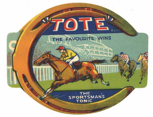 Tote Brand Vintage Sportsman's Tonic Bottle Label