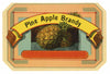 Pine Apple Brandy Brand Vintage Stock Bottle Label