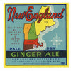 New England Brand Vintage Ginger Ale Bottle Label
