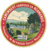Fabrique en Normaindie Vintage French Camembert Cheese Label, building