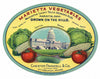 Marietta Vegetables Brand Vintage Ohio Crate Label