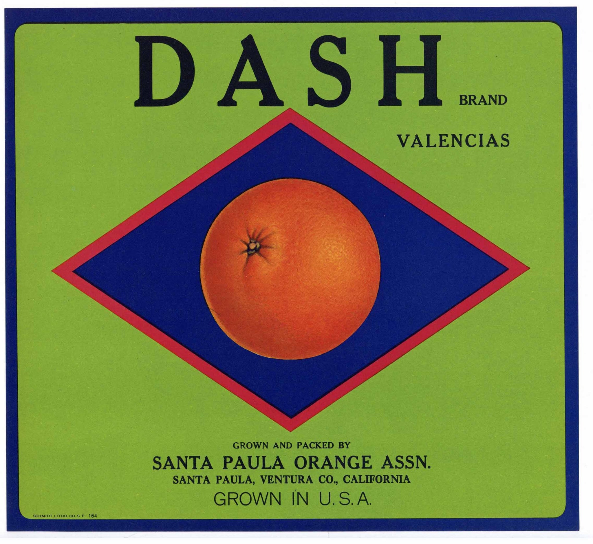 Dash Brand Vintage Santa Paula Orange Crate Label