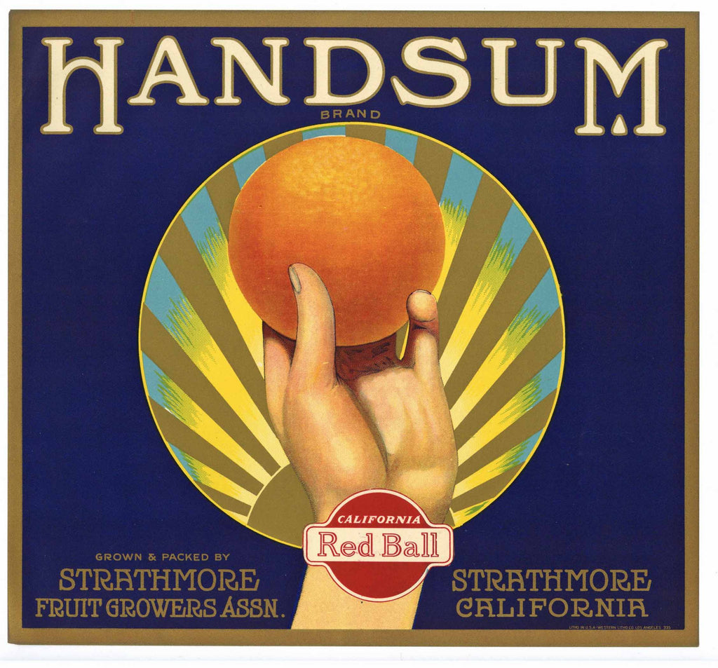 Handsum Brand Vintage Orange Crate Label