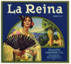 La Reina Brand Vintage Rialto Orange Crate Label