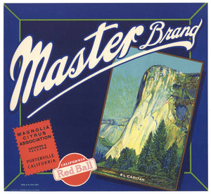 Master Brand Vintage Orange Crate Label