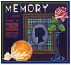 Memory Brand Vintage Porterville Orange Crate Label