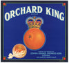 Orchard King Brand Vintage Covina Orange Crate Label