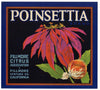 Poinsettia Brand Vintage Fillmore Orange Crate Label