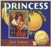 Princess Brand Vintage Corona Grapefruit Crate Label