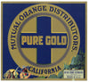 Pure Gold Brand Vintage Redlands Orange Crate Label