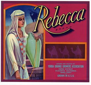 Rebecca Brand Vintage Placentia Orange Crate Label