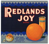 Redlands Joy Brand Vintage Orange Crate Label