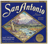 San Antonio Brand Vintage Ontario Orange Crate Label, Valencias