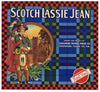 Scotch Lassie Jean Brand Vintage Tulare County Orange Crate Label