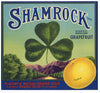 Shamrock Brand Vintage Placentia Grapefruit Crate Label