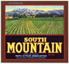 South Mountain Brand Vintage Santa Paula Orange Crate Label