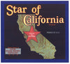 Star Of California Brand Vintage Exeter Orange Crate Label