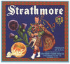 Strathmore Brand Vintage Tulare County Orange Crate Label