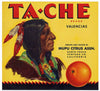 Ta-Che Brand Vintage Santa Paula Orange Crate Label