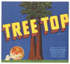 Tree Top Brand Vintage Orange Crate Label