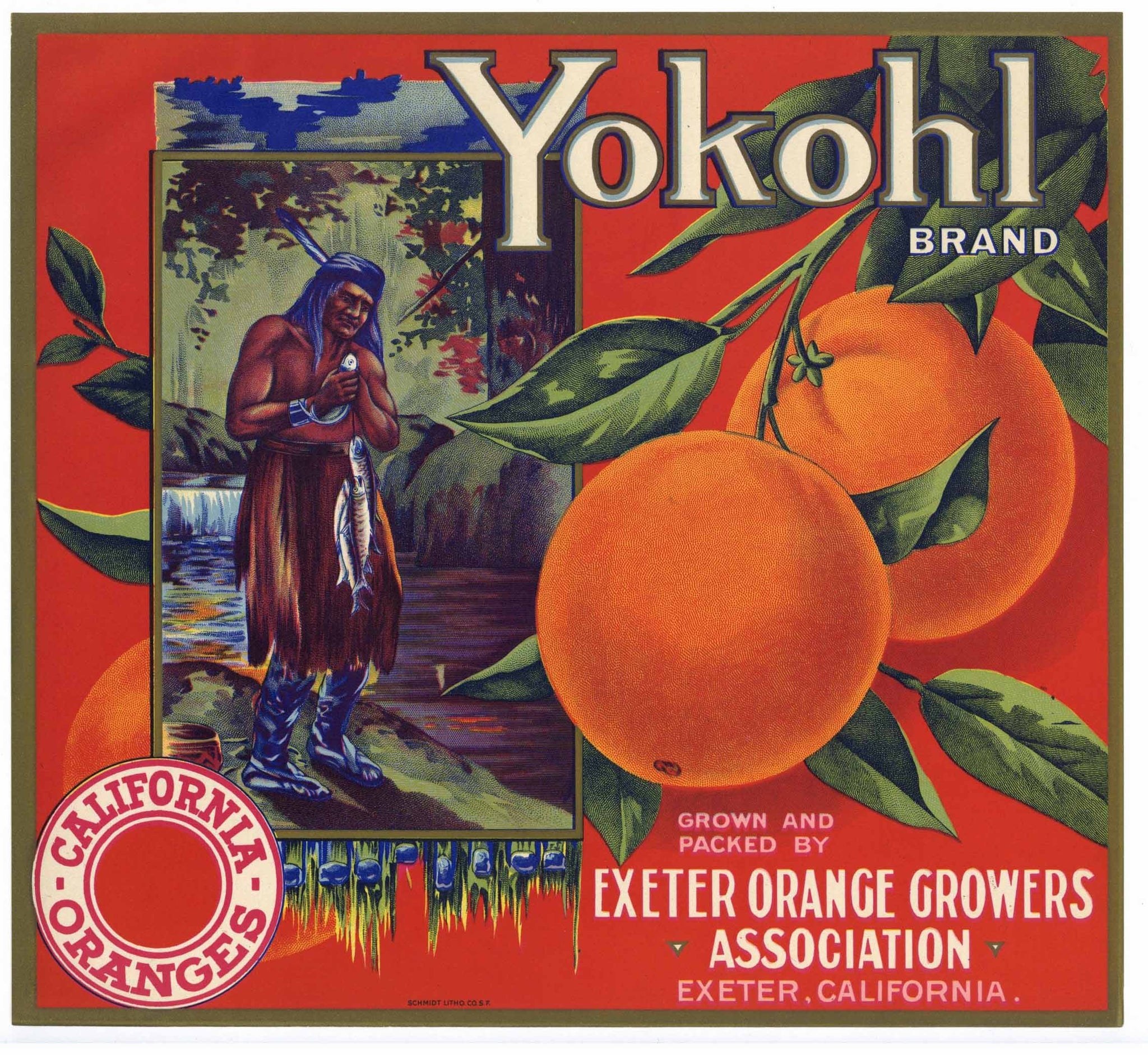 Yokohl Brand Vintage Orange Crate Label