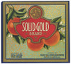 Solid Gold Brand Vintage Exeter Orange Crate Label, o