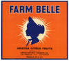 Farm Belle Brand Vintage Arizona Orange Crate Label