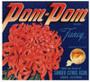 Pom Pom Brand Vintage Sanger Orange Crate Label