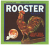 Rooster Brand Vintage Orange Crate Label