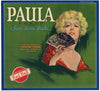 Paula Brand Vintage Orange Crate Label
