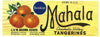 Mahala Brand Vintage Coachella Valley Orange Crate Label, Tangerine